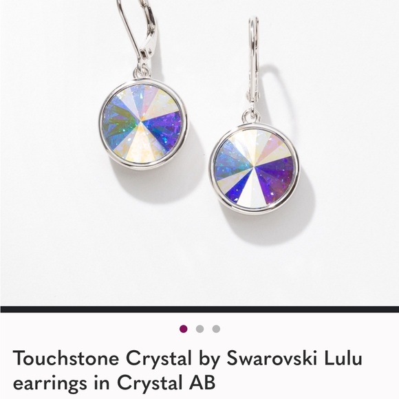 Touchstone Crystal Earrings with Iridescent Sparkle - Picture 1 of 1